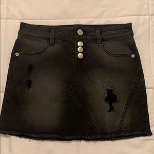 Justice Black Denim Jean Skirt